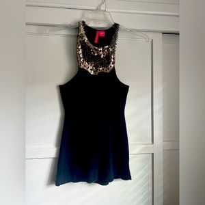 Charlotte Tarantola cashmere like beaded halter, large, stunning statement piece